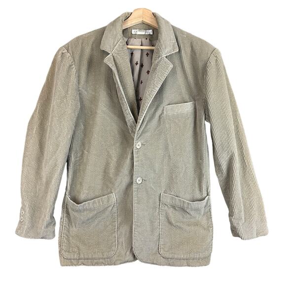 Tweeds Corduroy Blazer Jacket Longline Tan Beige Women's XS Extra Small - Picture 1 of 11